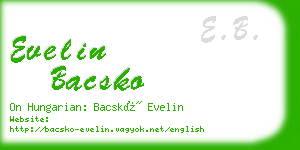 evelin bacsko business card